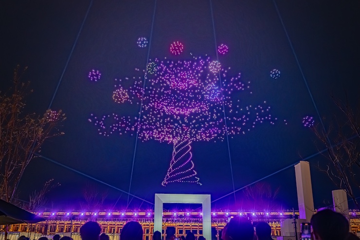 Drones Light Up Japan's Sky in National Drone Show Competition